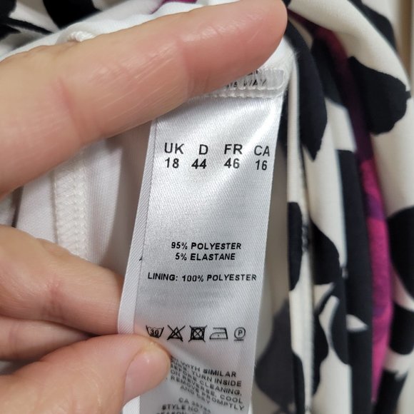 Planet Floral Print Midi Dress Sleeveless Surplice Neckline Stretch Plus Size 16 - Picture 8 of 12